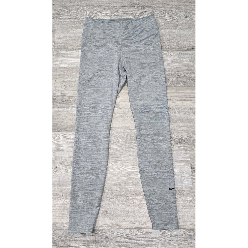 Nike Pants Women's Gray Leggings Tight Fit Mid Rise Dri-Fit Ladies Sizes Small